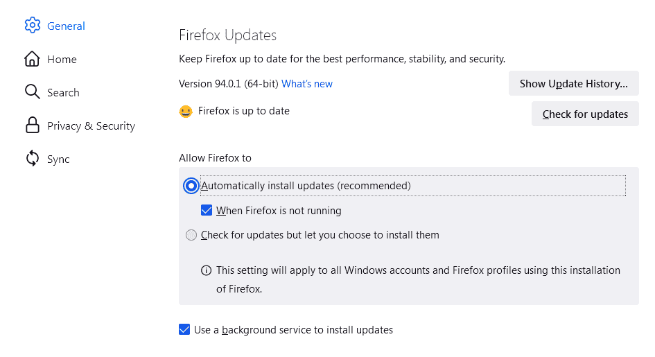 mozilla update