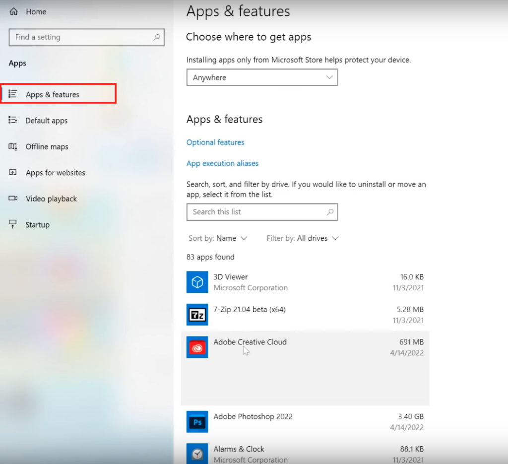 1 windows apps features