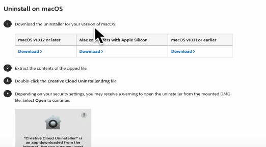 2 uninstall mac adobe program