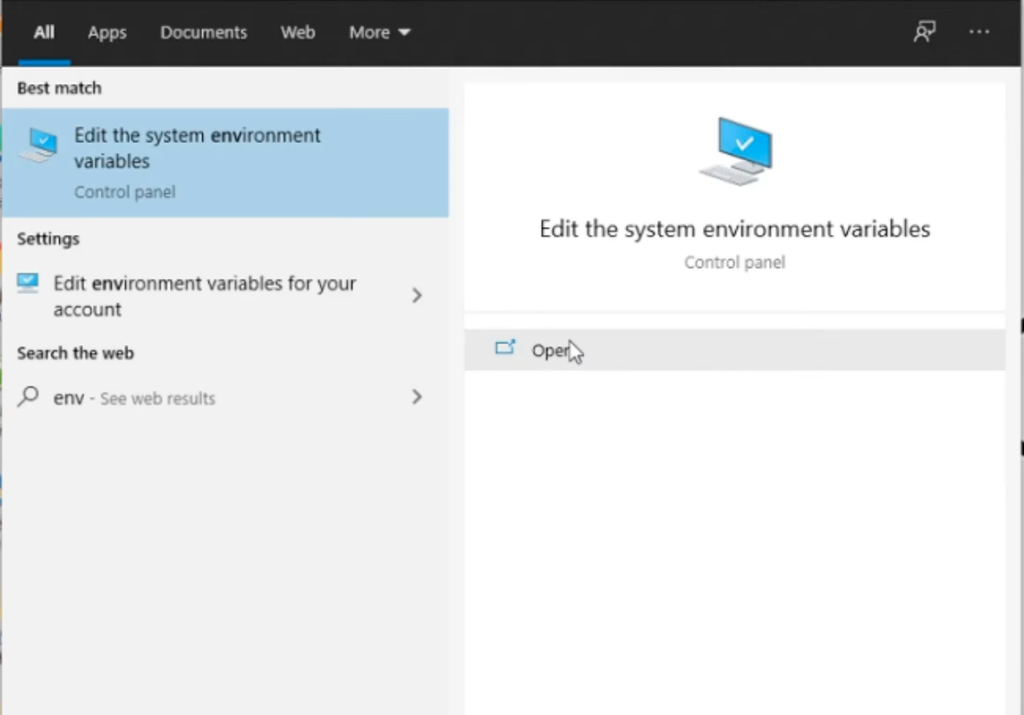 variiables environnement windows