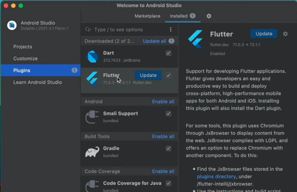 android studio mac