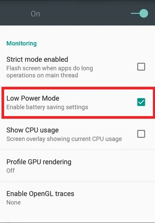 low power android