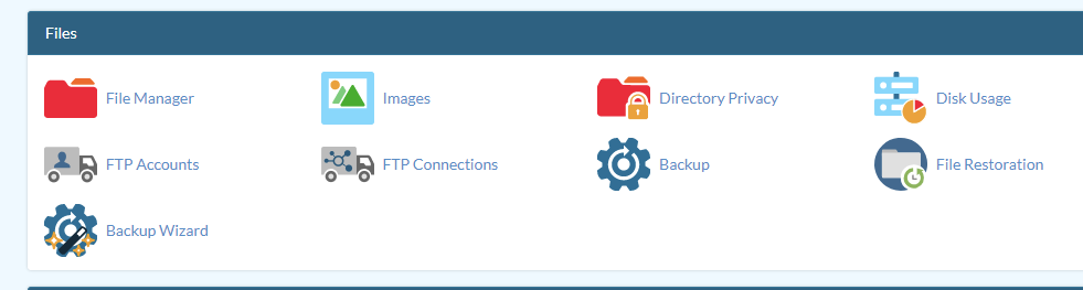 cpanel file management panel