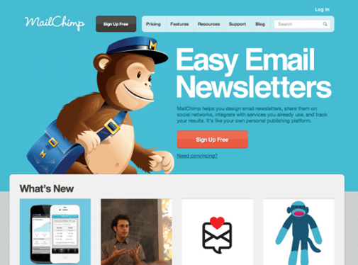 mailchimp page